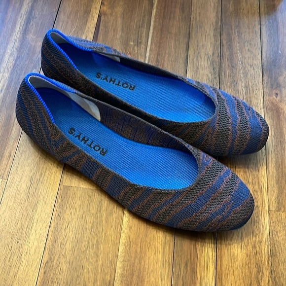 Rothy's Shoes - Rothy’s sapphire zebra flats